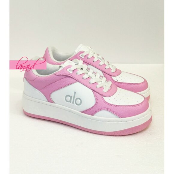 NEW Alo Recovery Mode Sneakers Pink White Contrast Colorblock Athletic Shoes 5.5 - Picture 9 of 16